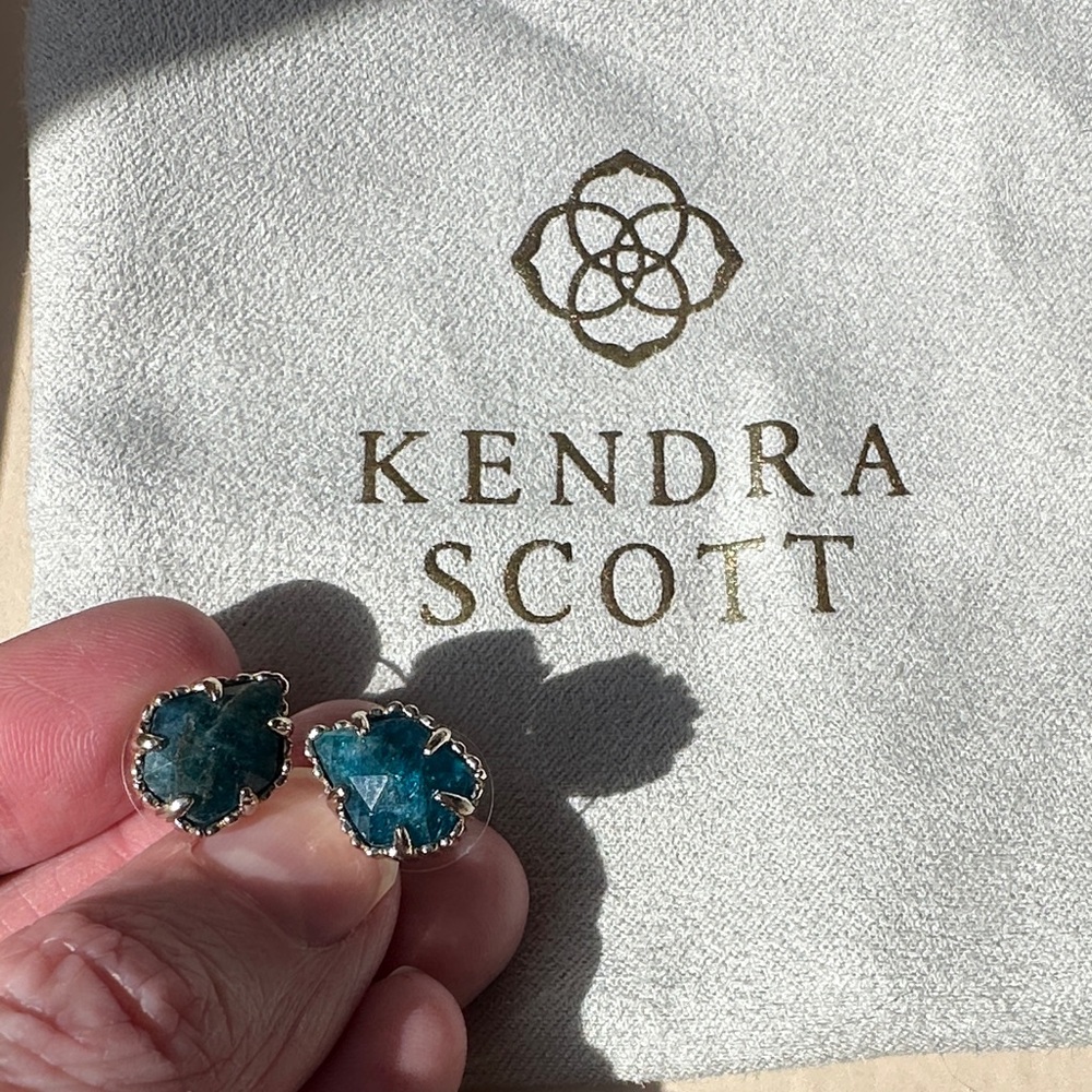 NWOT Kendra Scott Blue Stone Stud Earrings